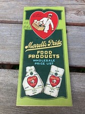 VTG 1926 MORRELL'S PRIDE FOOD PRODUCTS BROCHURE BOOKLET OTTUMWA IA picture