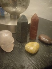 Crystal Quartz Healing Lot of 5 Pieces Natural Gemstone Wholesale Lot Mix Size picture