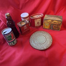 Vintage lot of tins and pottery picture