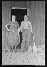 Photo:Southeast Missouri 1938 Sharecropper Cabin Porch Couple Farm Worker picture