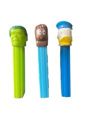 Vintage Pez Dispensers Lot Of 3, Donald , The hulk and another duck picture