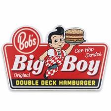 Vintage Double Deck Hamburger Metal Sign - Retro Diner Decor, Wall Art picture