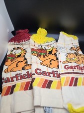 Vintage 1978 Franco Garfield Crochet Towel Set of 3 picture