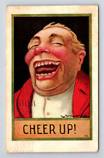 c1910 Artist Bernhardt Wall Cheer Up Man Laughing Smiling Colorgravure Postcard picture