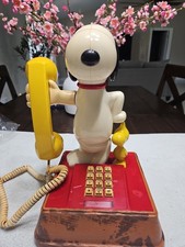 Vintage 1976 The Snoopy & Woodstock Push Button Dial Phone 14
