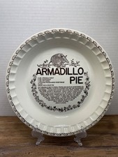 RARE Vintage Royal China Co ARMADILLO Pie Recipe Ceramic Dish Pan Plate picture