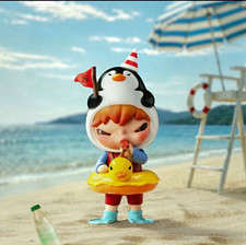 Free Shipping POP MART Hirono Penguin Lifeguard Hangcard Figure picture