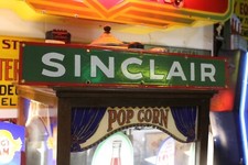 RARE SINCLAIR GAS SERVICE STATION DEALER PORCELAIN METAL STRIP SIGN OIL FORD GM picture