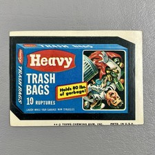 Topps 1974 Wacky Packages Unused Sticker Heavy Trash Bags USA picture