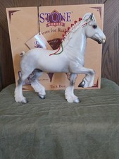 🔥VTG 1998 PETER STONE HOLIDAY CHRISTMAS CLYDESDALE MODEL HORSE W/ BOX🔥 picture