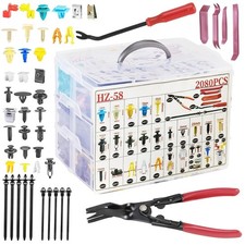 2080Pcs Car Retainer Clips & Fasteners Kit - 33 Universal Sizes Nylon Bumper, Fe picture