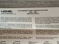 Vintage 1982-1983 Lionel