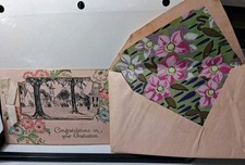 vintage collectible graduation card W/envelope picture