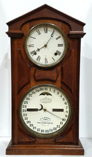 Antique Ithaca No. 7 Shelf Cottage H.B. Horton's Perpetual Calendar Clock 8-Day picture