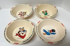 Set 4 Vtg Kellogg’s Bowls 1995 Collect Toucan Corny Snap Pop Tony picture