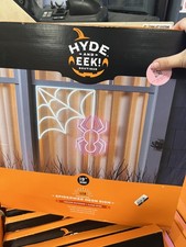 Hyde and EEK Animated Spider Web LED Neon Halloween Sign picture