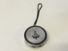 Vintage Antique Elgin Sterling Silver Double Mirror Compact w/ Floral Enamel Dec picture