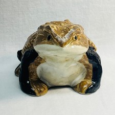 VINTAGE Japanese Hirado Style Small Frog Figurine Hand Painted Japan 2