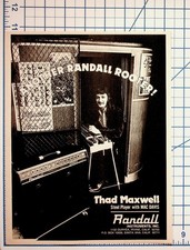 Vintage Randall Amps Ad Thad Maxwell Steel Player Mac Davis Ephemera picture