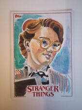 Stranger Things Artist Matt Stewart Sketch Card Autographed By Artist Deborah  picture