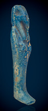 Ancient Egyptian Antiques Blue Faience Ushabti Shabti Rare Funerary Artifact BC picture