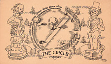 Coulton Waugh Pictorial The Circle 1¢ Jefferson Stamp Scott UX27 Vtg Postcard A4 picture