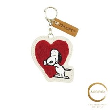 New Marimo Craft SNOOPY Sagara Initial Keychain Heart Snoopy Approx. W84 x H75 x picture