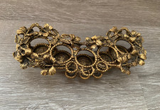 Vintage MCM Matson Ormolu Gold Tone Vanity Lip Stick Holder Roses Floral Design picture
