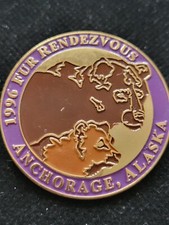 Vintage 1996 Anchorage Fur Rondy pin