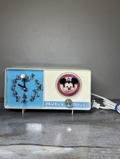 USED Vintage 1960s GE Mickey Mouse Disney AM Clock Radio Youth Electronics picture