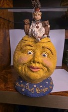 RARE Bethany Lowe Designs Halloween WHEN THE OWLS BEGIN TO HOOT MAN MOON CLOWN picture