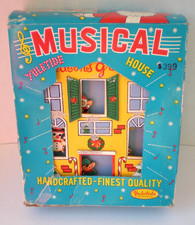 Vintage 1960's Yuletide Musical House W/ Box Christmas Wall Decor, Japan, Works picture