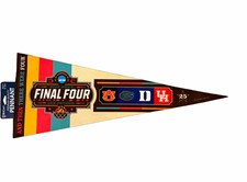 2025 NCAA Mens Final Four Team Pennant Florida Duke Auburn Houston NWT 12x30 picture