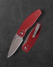 Three Rivers Mfg. (TRM) Neutron 2 - RUBY RED G10 Flat Handles - 20CV Blade picture