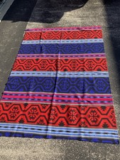 Vintage 40’ s Wool Camp Blanket Southwestern Aztec Pendleton Beacon picture