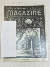 UDC United Daughters of the Confederacy Magazine Jan 1996 Tallahassee Florida CS picture