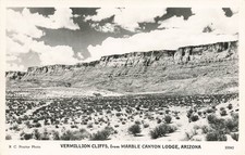 LP78 Vermillion Cliffs from Marble Canyon Lodge Arizona 1956 RPPC Postcard picture