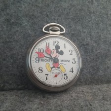 Vintage Bradley Mickey Mouse Pocket Watch Walt Disney Productions USA picture