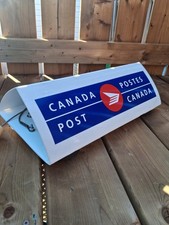 RARE Canada Post Delivery Car Roof sign + BAG picture