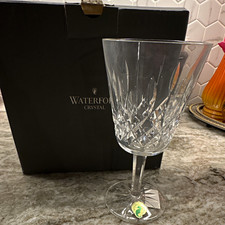 Set 4 Waterford Clear Cut Crystal Stemmed Wine Glass 10 oz w/ Box picture