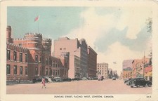 Postcard Canada: Dundas Street Facing West, London, Ontario WB picture
