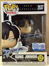 Funko Pop Sung Jinwoo GLOW #2537 Solo Leveling Exclusive + Protector IN HAND picture