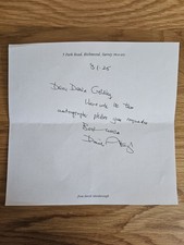 Sir David Attenborough Hand Signed Letter picture