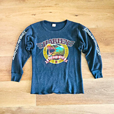 Vintage 80s Harley Thermal Long Johns Too Tough to Die Eagle L Elyria OH picture