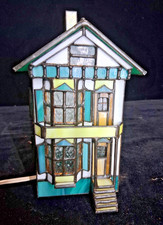 Forma Vitrum Collectible Stained Glass House Lamp 