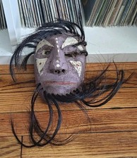Vintage Yaqui Mayo Indian Pascola Dance Mask Sonora Mexico Carved Wood Folk Art picture