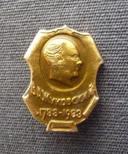 USSR Soviet Badge Vasily Zhukovsky Russian Poet Literature Art picture