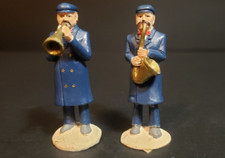 Holiday Time Santas Workbench Christmas Village 2 PC Musicians Band Instruments picture