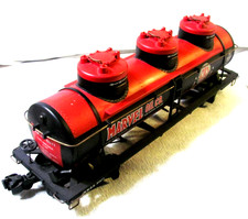 G SCALE MARVEL MYSTERY OIL RAILBOAD TRUCK W 3 DOME TANK CAR 41611 picture