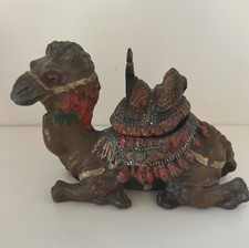 Antique Inkwell Figural Camel Circa 1890 - 1900 Judd Figural Camel Hand Painted picture